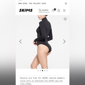 SKIMS Essential Mock Neck Long Sleeve Bodysuit